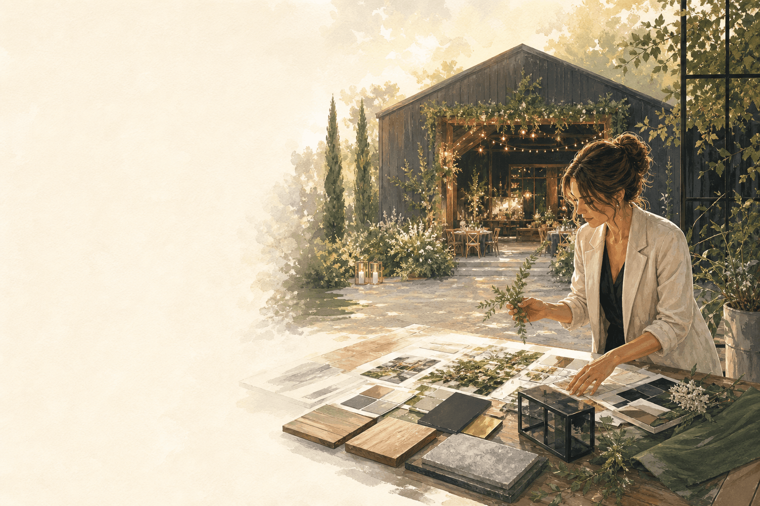 Direction artistique et scénographie d'un mariage